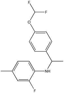 N-{1-[4-(difluoromethoxy)phenyl]ethyl}-2-fluoro-4-methylaniline 구조식 이미지