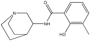 N-{1-azabicyclo[2.2.2]octan-3-yl}-2-hydroxy-3-methylbenzamide 구조식 이미지