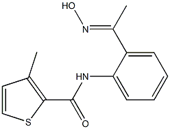 N-{2-[(1E)-N-hydroxyethanimidoyl]phenyl}-3-methylthiophene-2-carboxamide 구조식 이미지