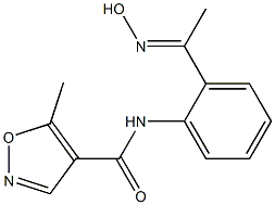 N-{2-[(1E)-N-hydroxyethanimidoyl]phenyl}-5-methylisoxazole-4-carboxamide 구조식 이미지