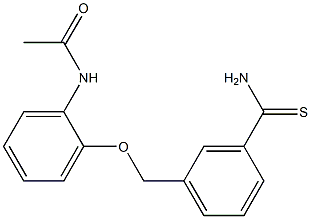 N-{2-[(3-carbamothioylphenyl)methoxy]phenyl}acetamide 구조식 이미지