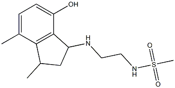 N-{2-[(7-hydroxy-3,4-dimethyl-2,3-dihydro-1H-inden-1-yl)amino]ethyl}methanesulfonamide Structure