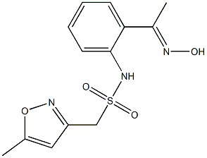 N-{2-[1-(hydroxyimino)ethyl]phenyl}-1-(5-methyl-1,2-oxazol-3-yl)methanesulfonamide 구조식 이미지