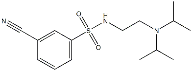 N-{2-[bis(propan-2-yl)amino]ethyl}-3-cyanobenzene-1-sulfonamide 구조식 이미지