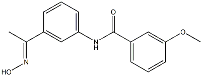 N-{3-[(1E)-N-hydroxyethanimidoyl]phenyl}-3-methoxybenzamide 구조식 이미지