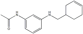 N-{3-[(cyclohex-3-en-1-ylmethyl)amino]phenyl}acetamide 구조식 이미지