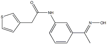 N-{3-[1-(hydroxyimino)ethyl]phenyl}-2-(thiophen-3-yl)acetamide 구조식 이미지