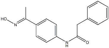 N-{4-[(1E)-N-hydroxyethanimidoyl]phenyl}-2-phenylacetamide 구조식 이미지