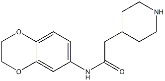 N-2,3-dihydro-1,4-benzodioxin-6-yl-2-piperidin-4-ylacetamide 구조식 이미지