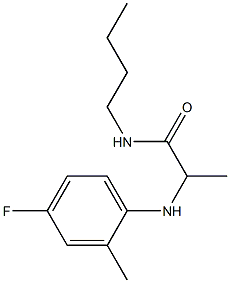 N-butyl-2-[(4-fluoro-2-methylphenyl)amino]propanamide Structure