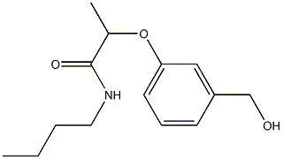 N-butyl-2-[3-(hydroxymethyl)phenoxy]propanamide Structure