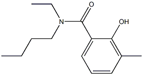N-butyl-N-ethyl-2-hydroxy-3-methylbenzamide 구조식 이미지