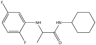 N-cyclohexyl-2-[(2,5-difluorophenyl)amino]propanamide 구조식 이미지