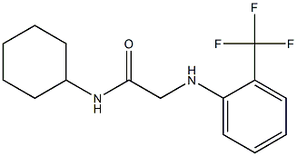 N-cyclohexyl-2-{[2-(trifluoromethyl)phenyl]amino}acetamide Structure