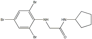 N-cyclopentyl-2-[(2,4,6-tribromophenyl)amino]acetamide Structure