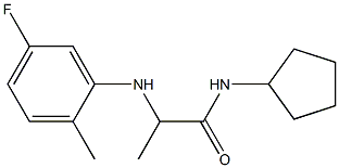 N-cyclopentyl-2-[(5-fluoro-2-methylphenyl)amino]propanamide 구조식 이미지