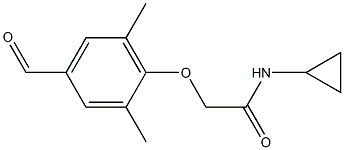 N-cyclopropyl-2-(4-formyl-2,6-dimethylphenoxy)acetamide 구조식 이미지