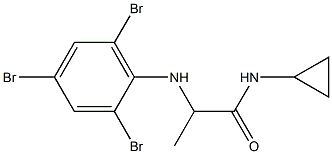 N-cyclopropyl-2-[(2,4,6-tribromophenyl)amino]propanamide Structure