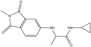 N-cyclopropyl-2-[(2-methyl-1,3-dioxo-2,3-dihydro-1H-isoindol-5-yl)amino]propanamide 구조식 이미지