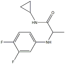 N-cyclopropyl-2-[(3,4-difluorophenyl)amino]propanamide 구조식 이미지