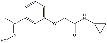 N-cyclopropyl-2-{3-[(1E)-N-hydroxyethanimidoyl]phenoxy}acetamide Structure