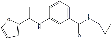 N-cyclopropyl-3-{[1-(furan-2-yl)ethyl]amino}benzamide 구조식 이미지