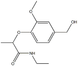 N-ethyl-2-[4-(hydroxymethyl)-2-methoxyphenoxy]propanamide 구조식 이미지