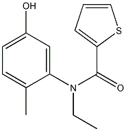 N-ethyl-N-(5-hydroxy-2-methylphenyl)thiophene-2-carboxamide 구조식 이미지