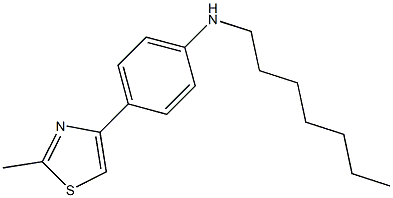 N-heptyl-4-(2-methyl-1,3-thiazol-4-yl)aniline 구조식 이미지