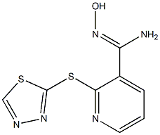 N'-hydroxy-2-(1,3,4-thiadiazol-2-ylsulfanyl)pyridine-3-carboximidamide Structure