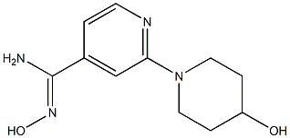 N'-hydroxy-2-(4-hydroxypiperidin-1-yl)pyridine-4-carboximidamide 구조식 이미지