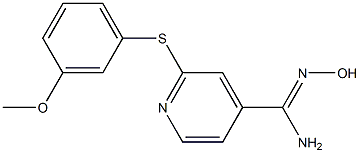 N'-hydroxy-2-[(3-methoxyphenyl)sulfanyl]pyridine-4-carboximidamide 구조식 이미지