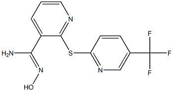 N'-hydroxy-2-{[5-(trifluoromethyl)pyridin-2-yl]sulfanyl}pyridine-3-carboximidamide Structure