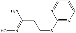 N'-hydroxy-3-(pyrimidin-2-ylsulfanyl)propanimidamide Structure