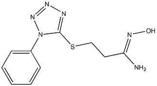 N'-hydroxy-3-[(1-phenyl-1H-1,2,3,4-tetrazol-5-yl)sulfanyl]propanimidamide 구조식 이미지