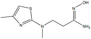 N'-hydroxy-3-[methyl(4-methyl-1,3-thiazol-2-yl)amino]propanimidamide 구조식 이미지