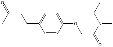 N-methyl-2-[4-(3-oxobutyl)phenoxy]-N-(propan-2-yl)acetamide 구조식 이미지