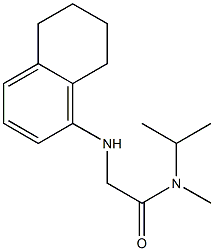 N-methyl-N-(propan-2-yl)-2-(5,6,7,8-tetrahydronaphthalen-1-ylamino)acetamide 구조식 이미지