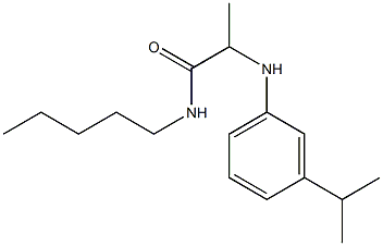 N-pentyl-2-{[3-(propan-2-yl)phenyl]amino}propanamide Structure