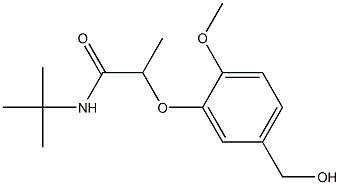 N-tert-butyl-2-[5-(hydroxymethyl)-2-methoxyphenoxy]propanamide Structure