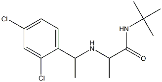 N-tert-butyl-2-{[1-(2,4-dichlorophenyl)ethyl]amino}propanamide 구조식 이미지