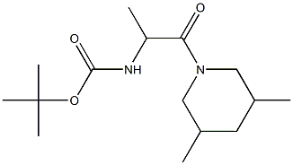 tert-butyl 2-(3,5-dimethylpiperidin-1-yl)-1-methyl-2-oxoethylcarbamate 구조식 이미지