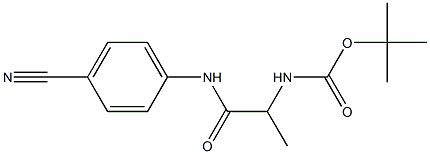 tert-butyl 2-[(4-cyanophenyl)amino]-1-methyl-2-oxoethylcarbamate Structure