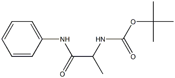 tert-butyl 2-anilino-1-methyl-2-oxoethylcarbamate Structure