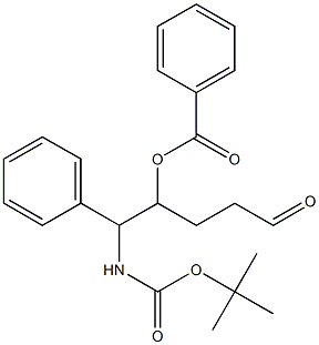 Benzoic acid 1-(tert-butoxycarbonylamino-phenyl-methyl)-4-oxo-butyl ester 구조식 이미지