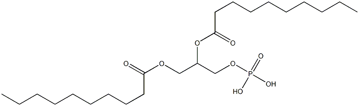 Decanoic acid 2-decanoyloxy-3-phosphonooxy-propyl ester Structure