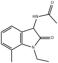 Acetamide,  N-(1-ethyl-2,3-dihydro-7-methyl-2-oxo-1H-indol-3-yl)- Structure