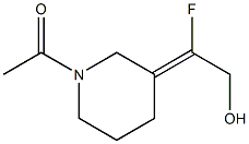 Ethanone,  1-[3-(1-fluoro-2-hydroxyethylidene)-1-piperidinyl]- 구조식 이미지