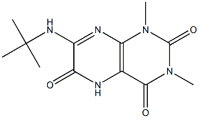 2,4,6(3H)-Pteridinetrione,  7-[(1,1-dimethylethyl)amino]-1,5-dihydro-1,3-dimethyl- 구조식 이미지