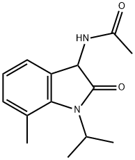 Acetamide,  N-[2,3-dihydro-7-methyl-1-(1-methylethyl)-2-oxo-1H-indol-3-yl]- Structure